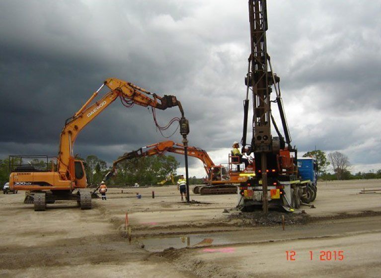 Raked Tension Piles