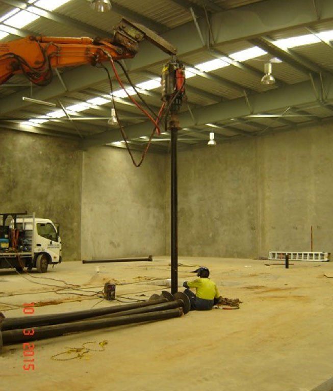 Indoor Screw Piling
