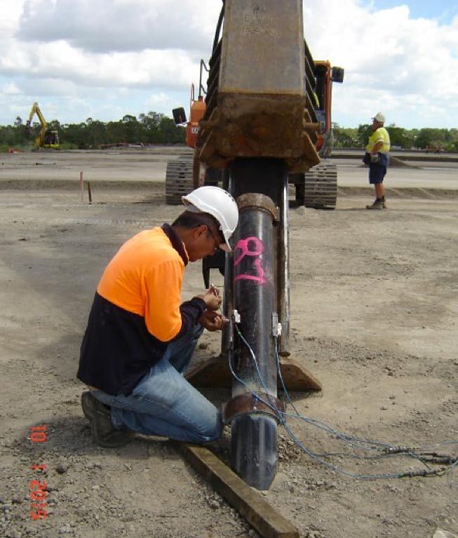 Raked Tension Piles